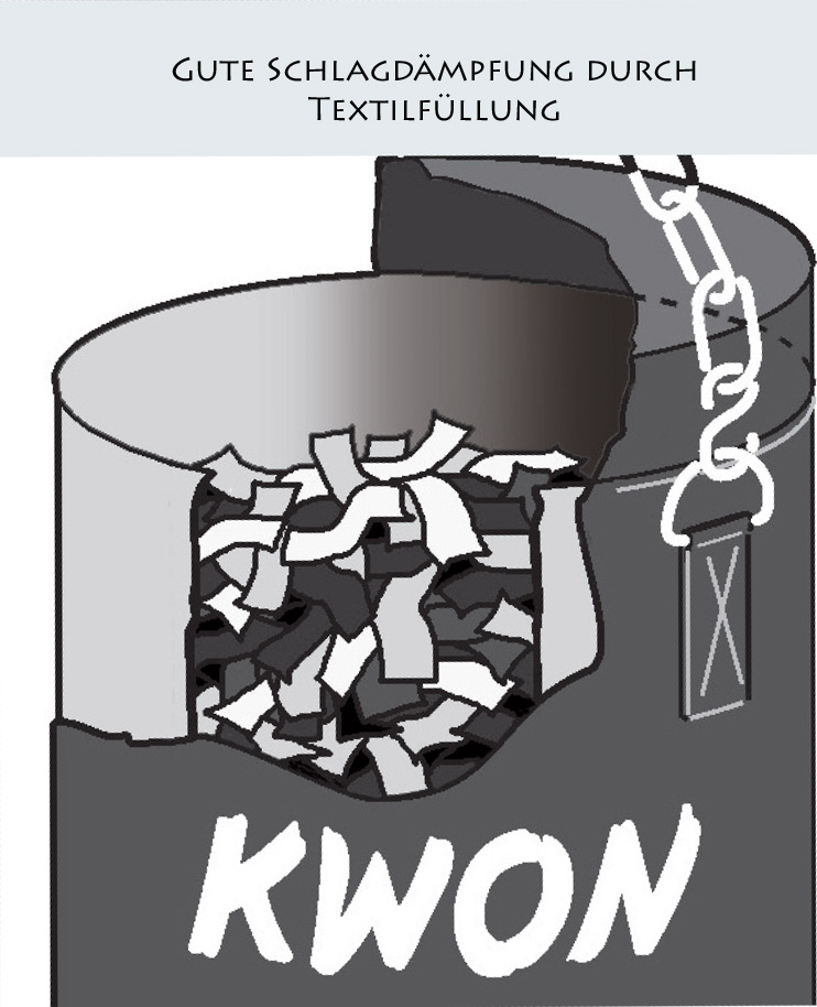 Sandsack blau 120 cm gefüllt