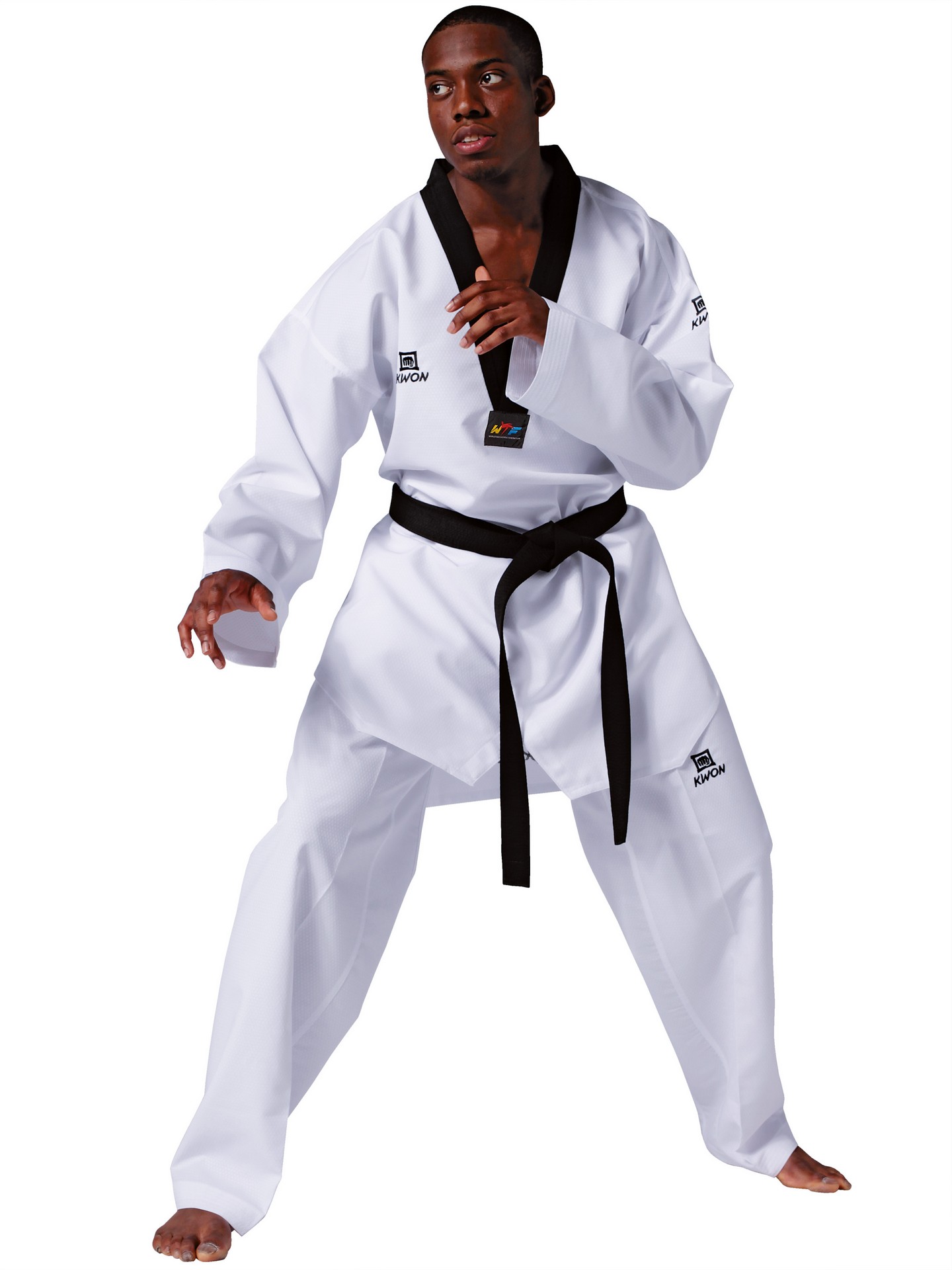 Taekwondo Anzug Revolution schwarzes Revers - WT anerkannt